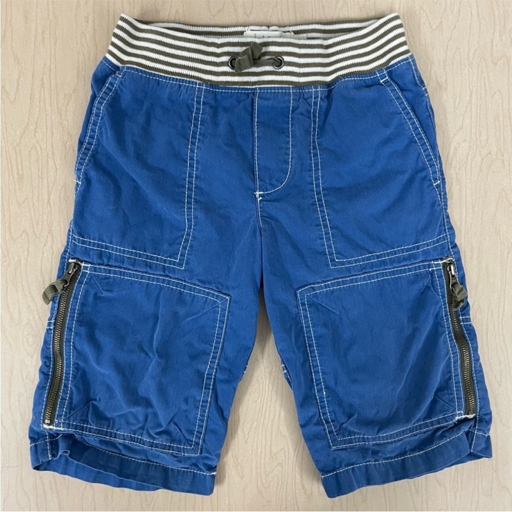 Mini Boden Techno Cargos Shorts Boys 5 Y Girls Blue Olive Pockets Summer Spring